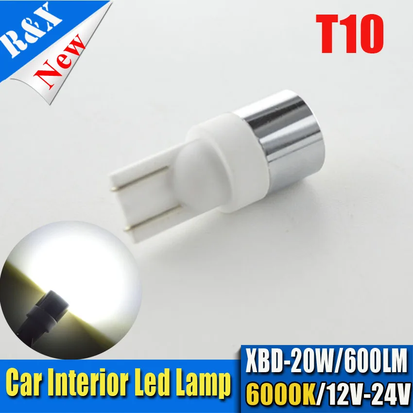 2x20W W5W керамический светодиодный 12 24V T10 автомобильные лампы 168 194 с поворотным