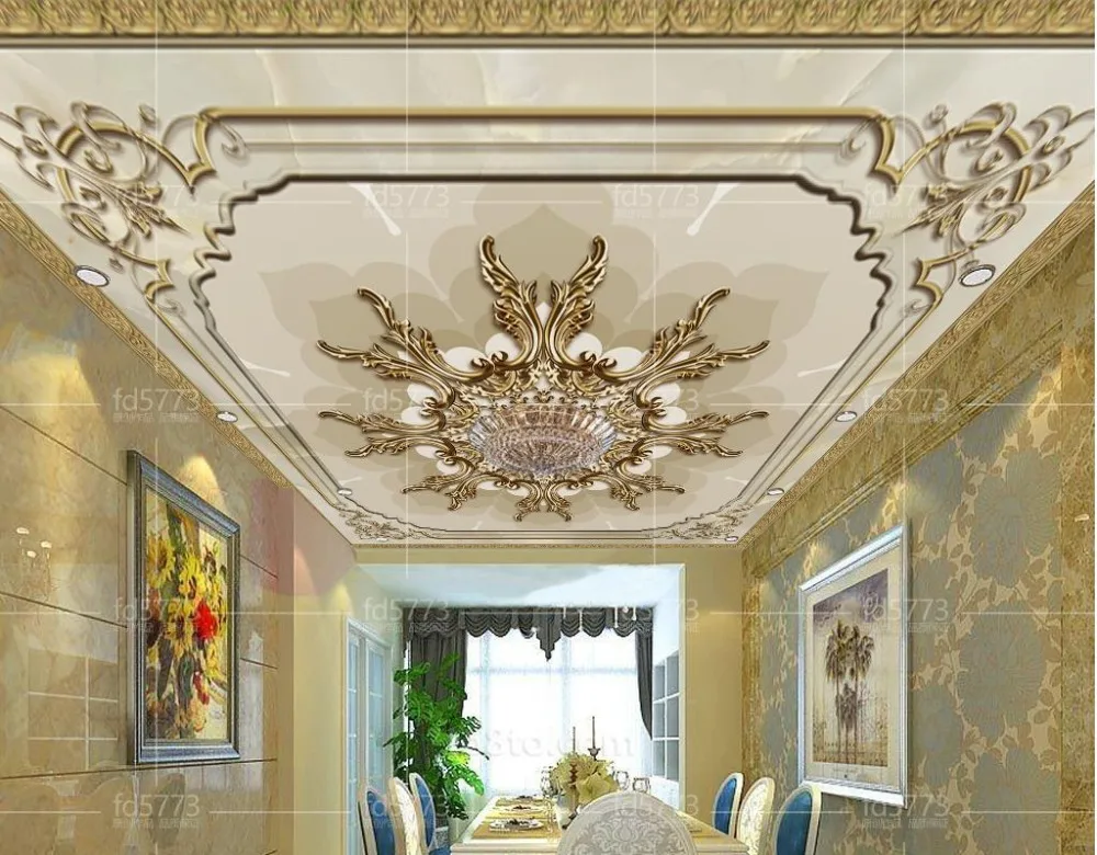 Пользовательские 3D потолочные обои высокое качество настенная наклейка