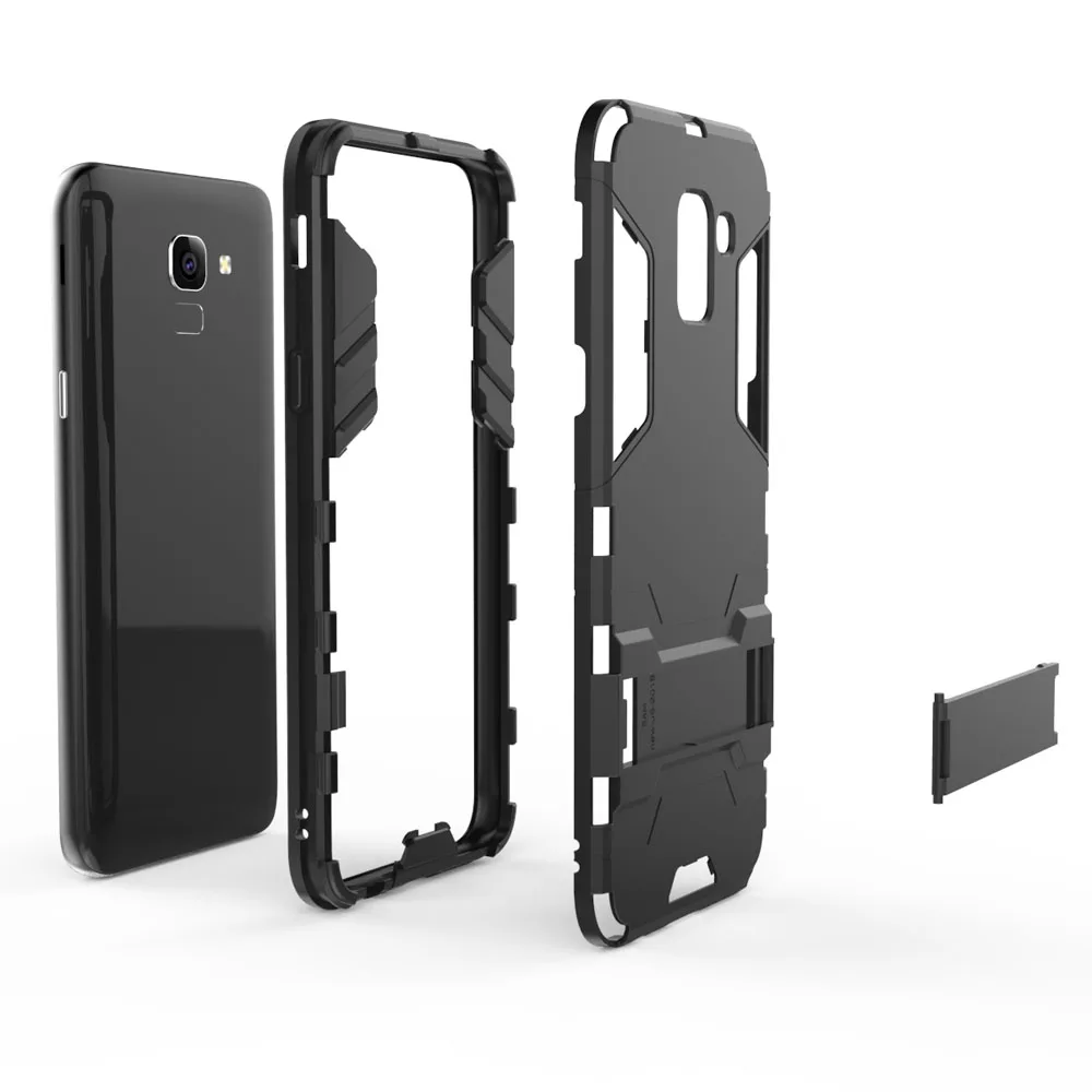 2In1 Hybrid Robot Armor Case With Kickstand Anti Shock Impact Protective Back Cover For Samsung Galaxy J6 2018 J600 J600F J600G | Мобильные