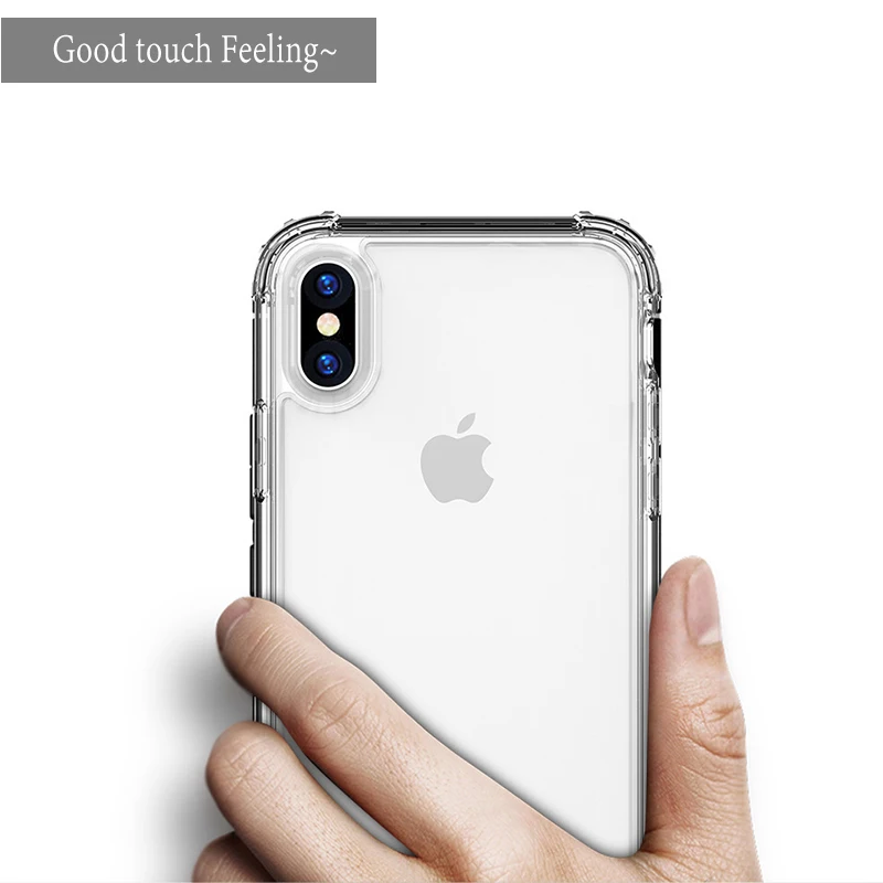 Противоударный прозрачный мягкий чехол для iPhone 12 11Pro Max X XS XR 6S 7 8 Plus силиконовый
