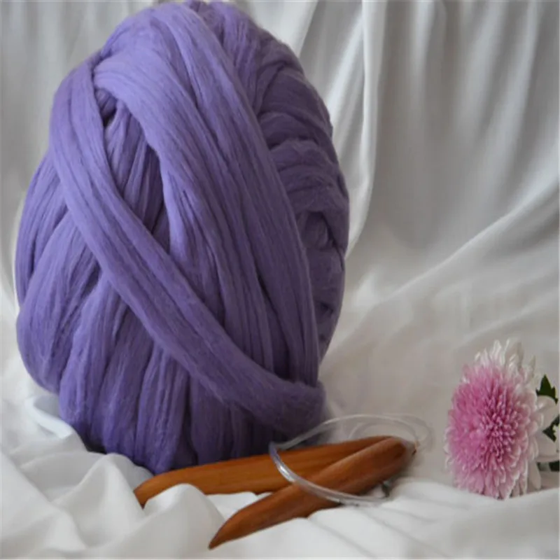

3000g/piece 21 microns merino wool yarn chunky knit blanket yarn gaint yarn