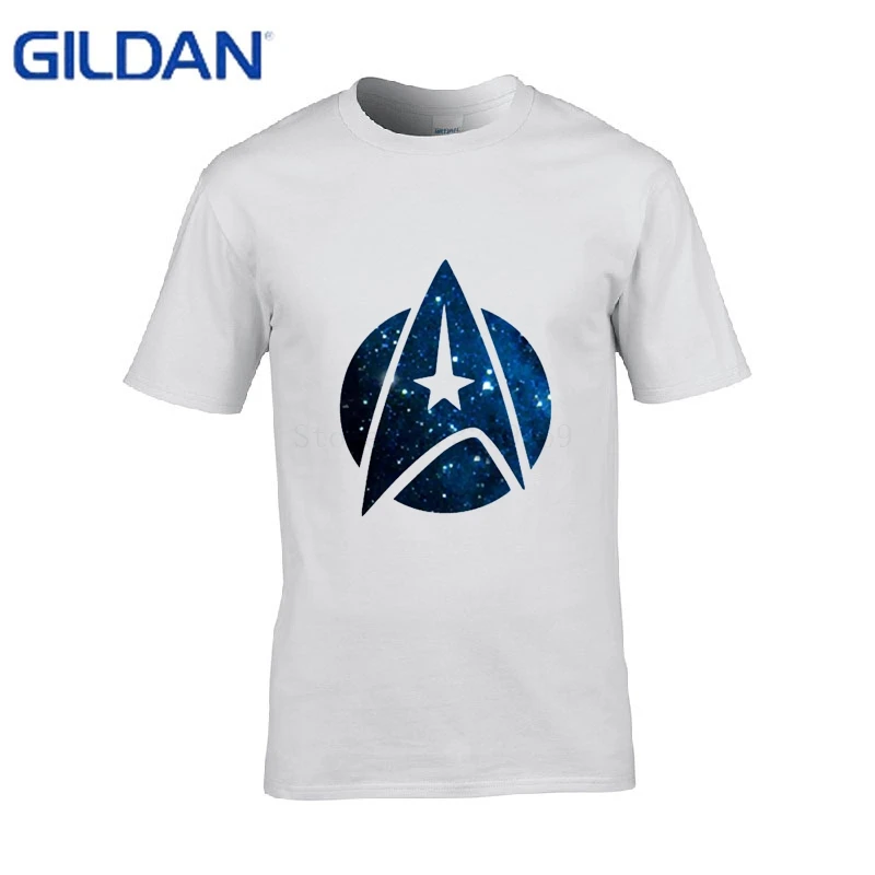 Уличная конструкции Kawaii Мужская футболка Star Trek с рисунком Предварительно хлопок