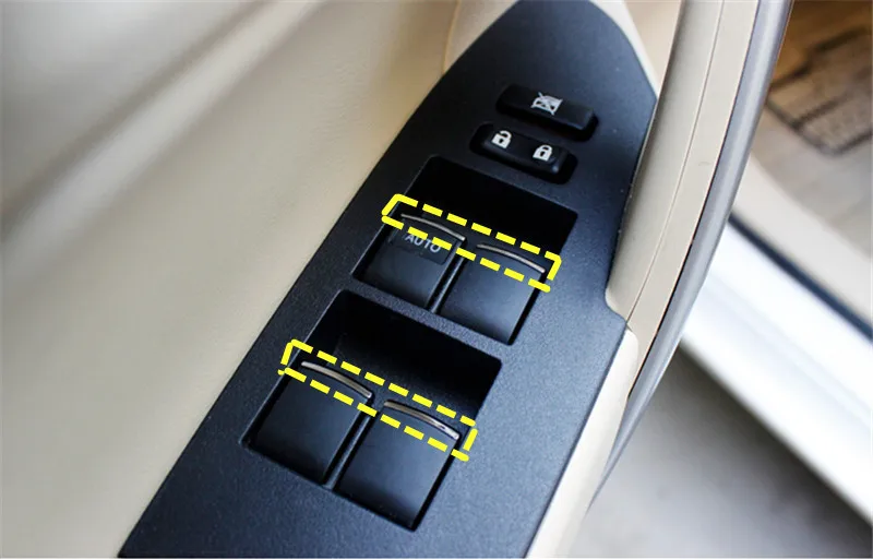 Автомобильный Стайлинг Windows подъемник переключатель Стикеры двери Кнопка