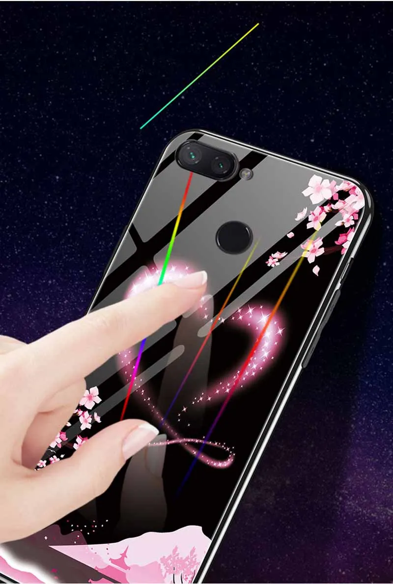 Модные Lu mi nous закаленное Стекло Крышка для Xiaomi 8 Lite A2 ночной Светильник