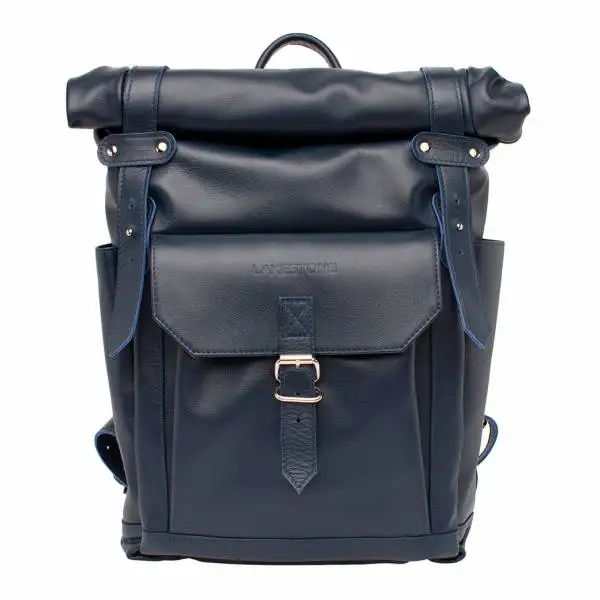LAKESTONE мужской кожаный рюкзак ELIOT DARK BLUE | Багаж и сумки