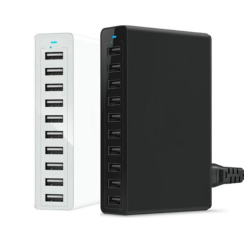 Универсальное зарядное устройство с 10 USB портами А 50 Вт 100 240 В переменного