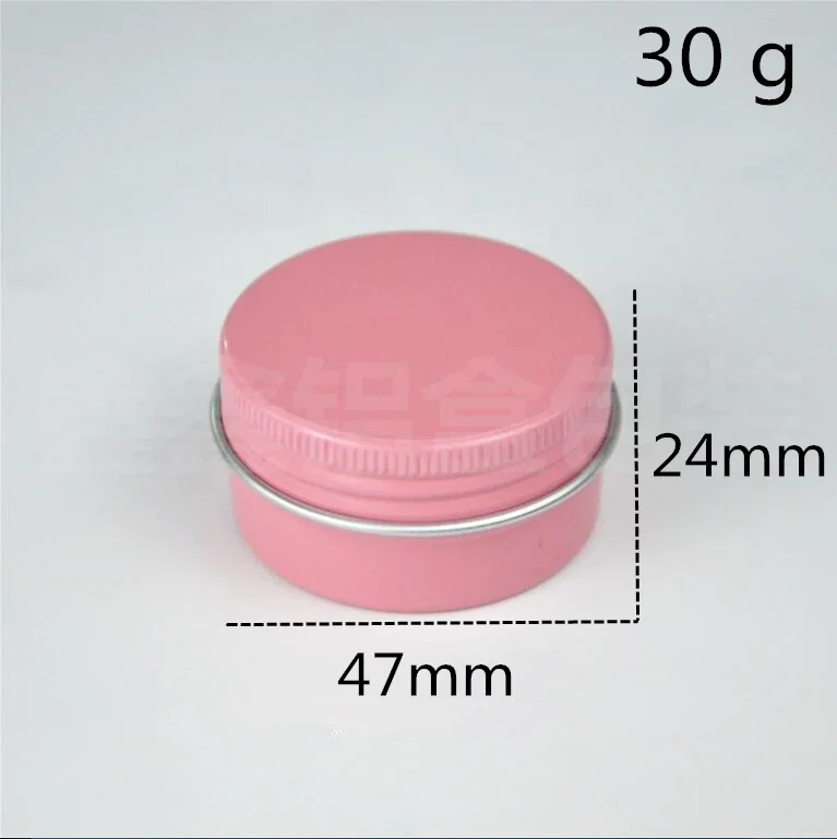30 g pink 50 pcs 50 шт. розовый, алюминиевый пустой баночка маленькая свеча Comfrey упаковка банка образец Подарочная бутылка крем блеск для губ косметический контейнер - Цвет: 30 g pink 50 pcs
