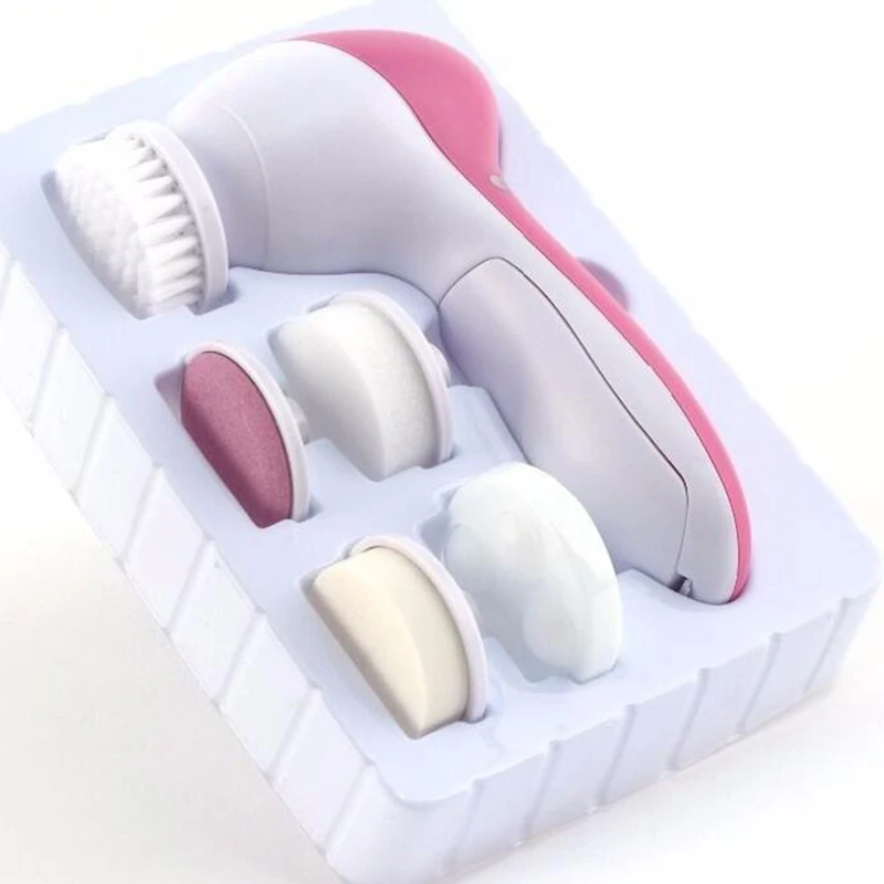 5в1 многофункциональная электрическая Очищающая щетка для лица спа массаж ухода