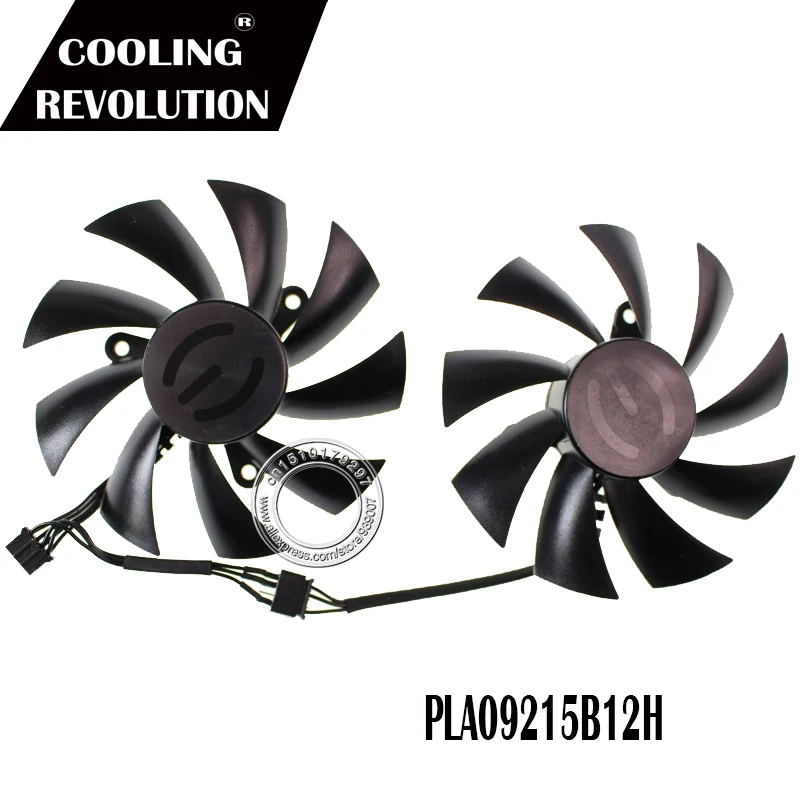 2 шт. power Logic PLA09215B12H DC 12 В 0.55A 4Pin кулер вентилятор Замена для EVGA GeForce GTX 760 770 780 видеокарты вентиляторы