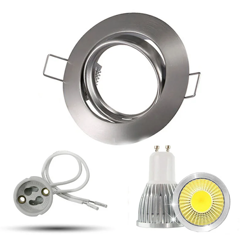 Современные круглые регулируемые хромированные потолочные светильники GU10 110В