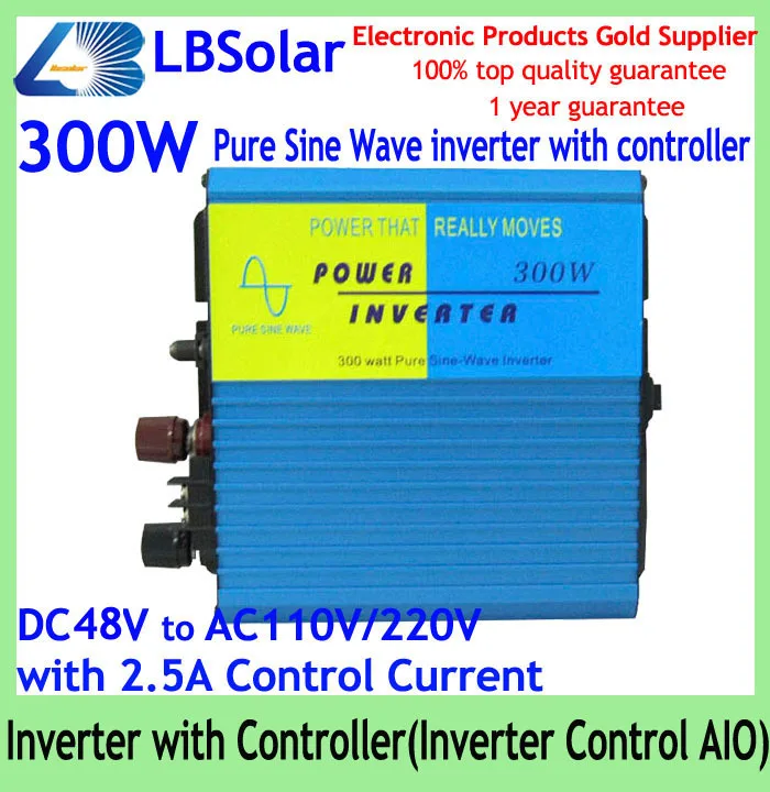 Фото LBSolar 300W Pure Sine Wave Inverter with Controller DC 48V to AC 110V or 220V Control AIO 2.5A Current CE RoHS Обустройство дома LBSolar 300W Pure Sine Wave Inverter with Controller DC 48V to AC 110V or 220V Control AIO 2.5A Current CE RoHS Обустройство дома