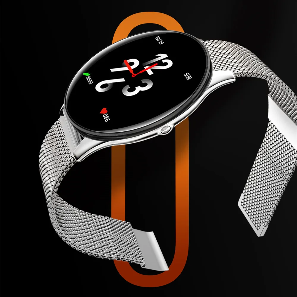 Смарт-часы DISOUR водонепроницаемые с цветным экраном тонкие на Android IOS для мужчин и