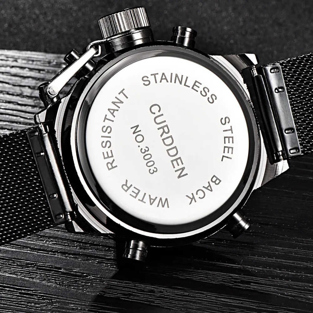 Часы наручные мужские кварцевые Светодиодные аналоговые цифровые из