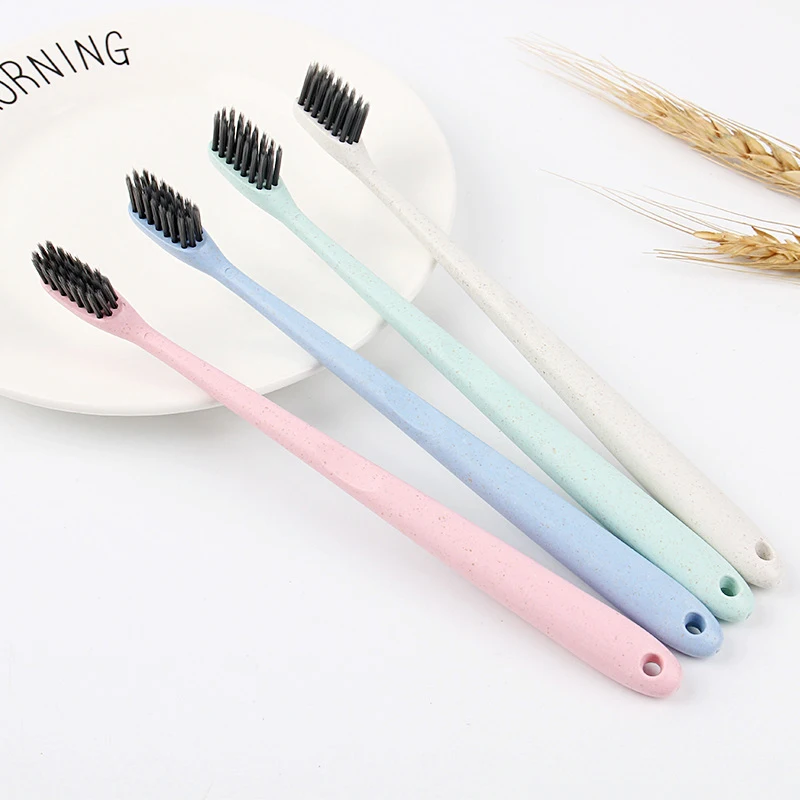 1 шт. Мягкая шерстяная щетка для глубокой чистки зубов бамбуковая угольная нано