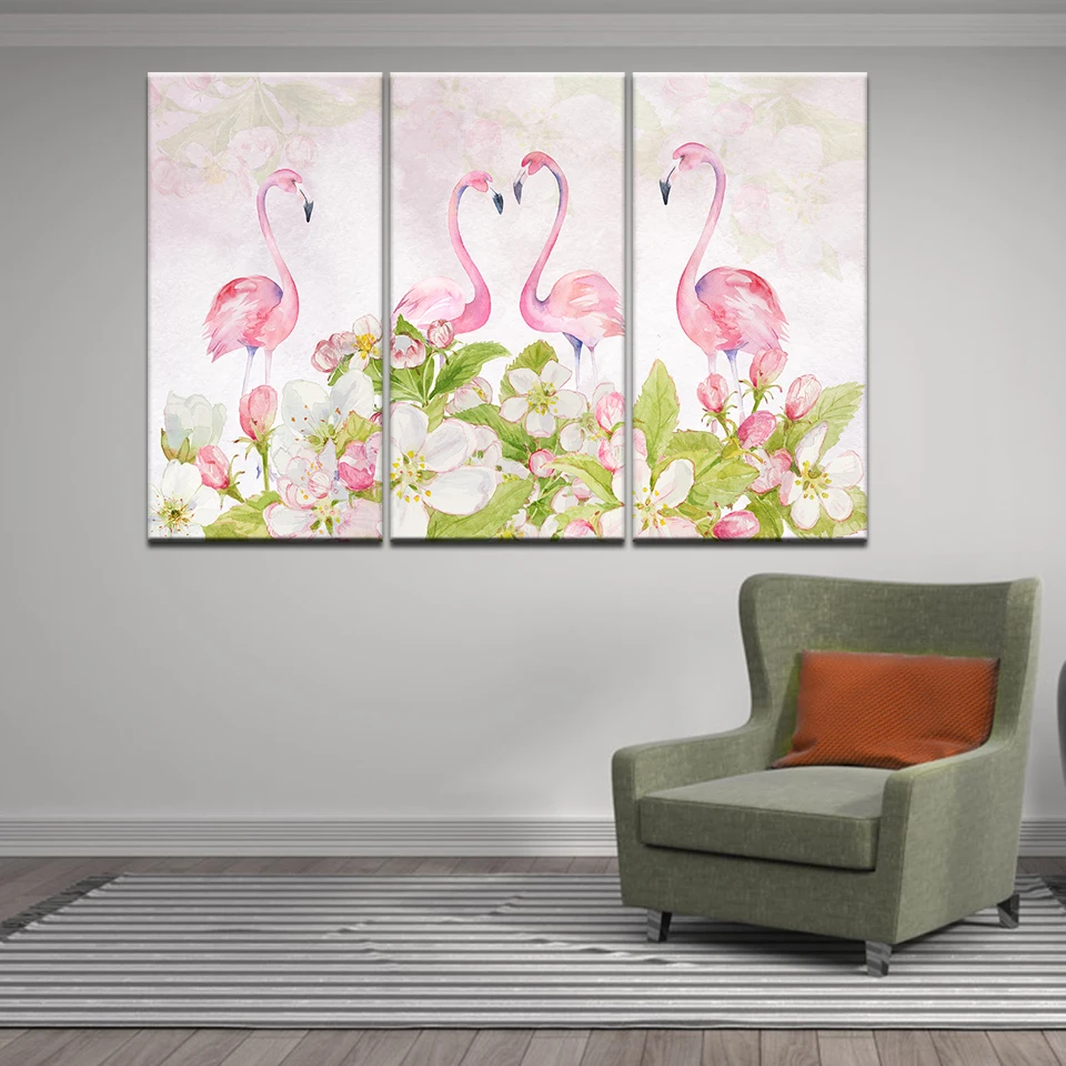 Настенные художественные работы Акварельные Цветы холщовая картина анимальный