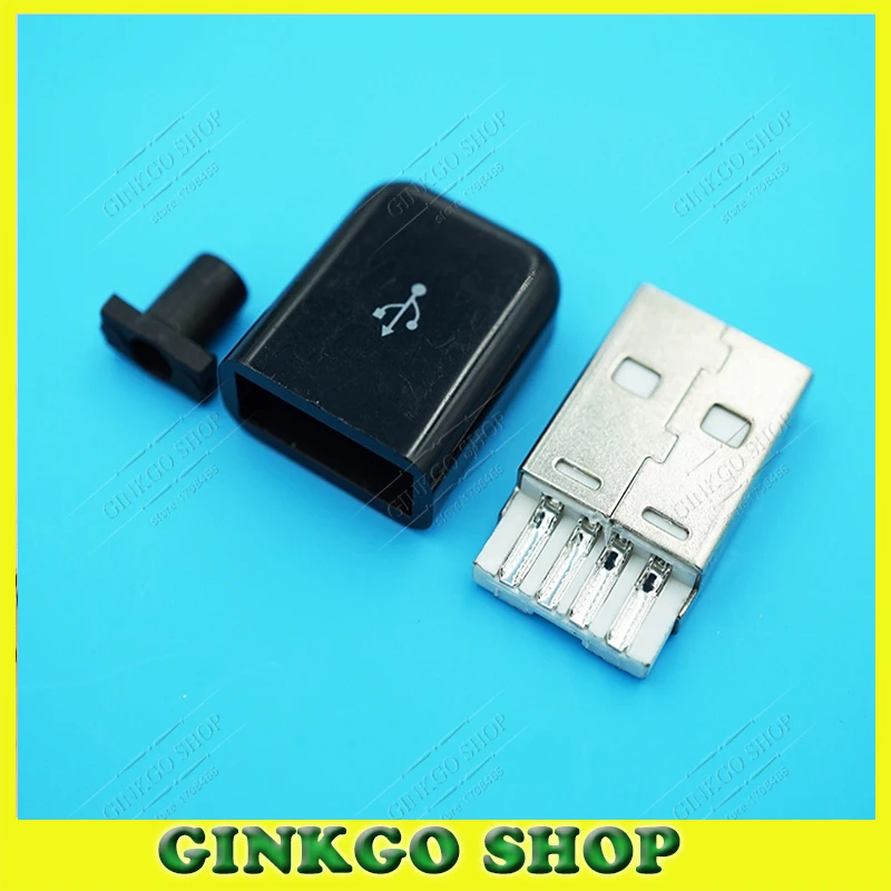 200 компл./лот 3 в 1 сделай сам сварная штепсельная Вилка USB белый и черный цвет для