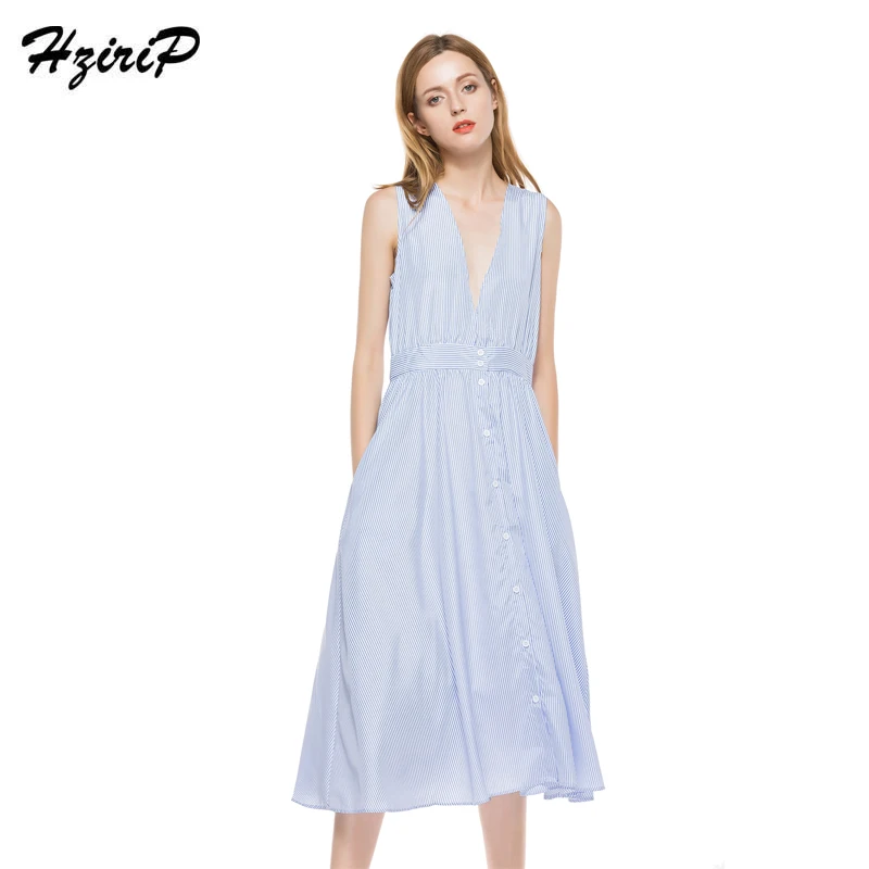 Hzirip Для женщин Однобортный длинное платье партии Глубокий v образный вырез