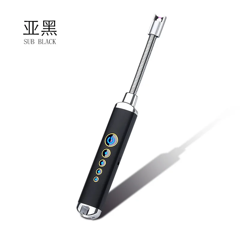 1 New USB Charging Arc Pulse Kitchen BBQ Igniter LED Power Display Safety Bend Igniter Cigarette Windproof Lighter - Цвет: 1