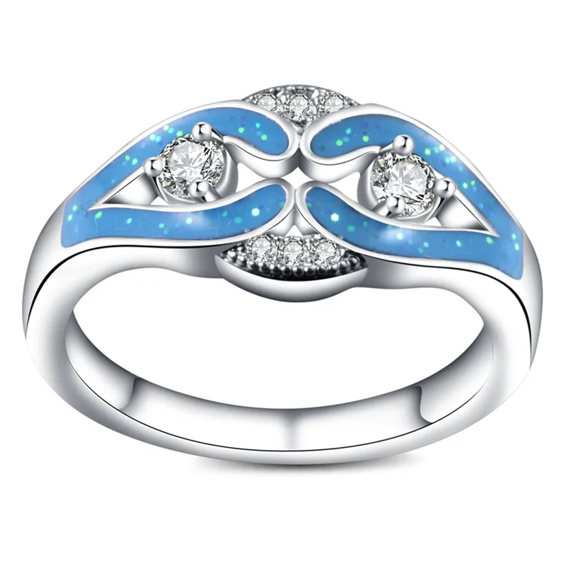 7 Types Women OPal Ring Zircon Finger Circlet Alloy Wedding Rings Charms Gift For Girl Fine Jewelry luxury Bow Festival Present | Украшения