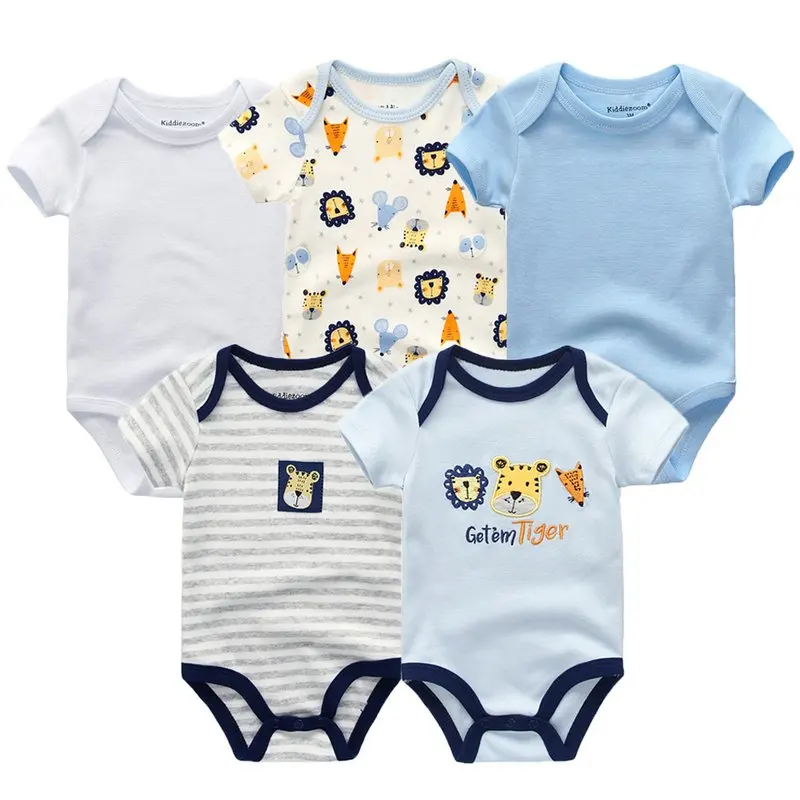 baby clothes50 Высокое качество, детский комбинезон с коротким рукавом из хлопка, с o-образным вырезом 0-12м, одежда для новорожденных мальчиков и девочек, комплекты Детской одежды платье для девочки боди одежда для новорожденных - Цвет: baby clothes50
