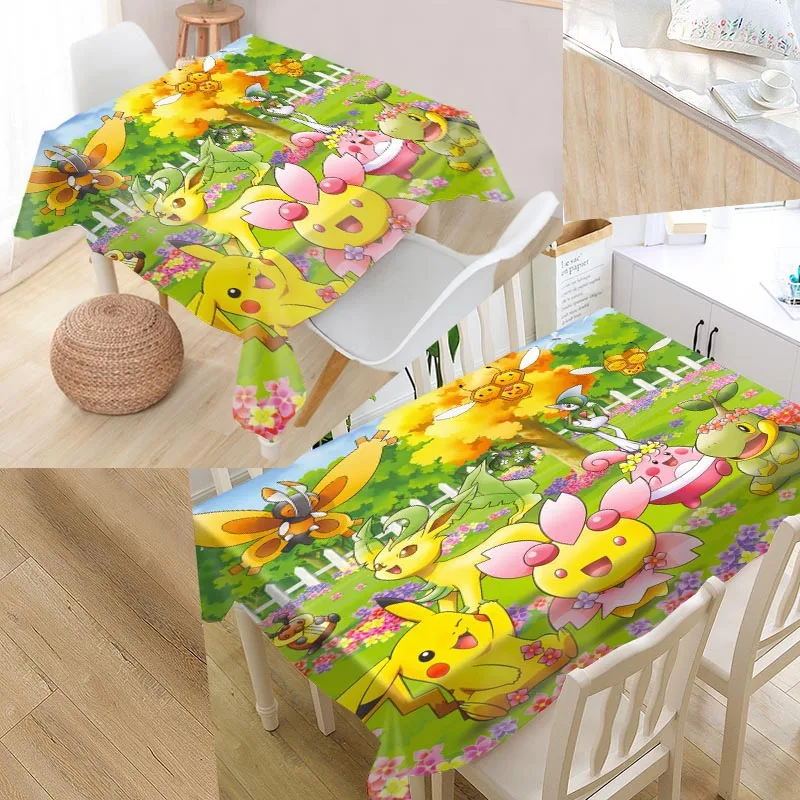tablecloth Покемон стол печать обложек влагостойкая скатерть больше размер скатерти кухня свадебное оформление отеля - Цвет: tablecloth