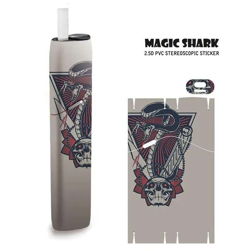 Чехол наклейка Magic Shark Skull Eagle Для IQOS 3 мульти электронная сигарета для IQOS3 чехол на