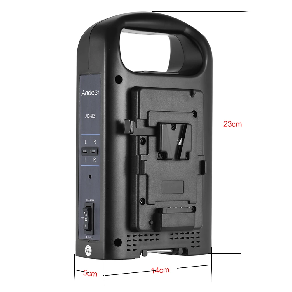 Andoer AD-2KS 2-канальный двойной видеокамера Батарея Зарядное устройство для v-образного крепления Батарея для DSLR видео Камера аксессуары