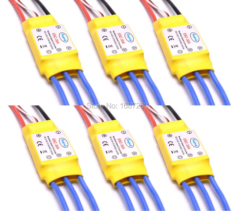 30A бесщеточный ESC контроллер скорости двигателя RC BEC ESC T-rex 450 Вертолет Мультикоптер