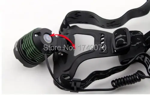 1800LM CREE XM-L T6 LED Adjustable Zoom Headlamp Headlight torch + Wall charger | Лампы и освещение
