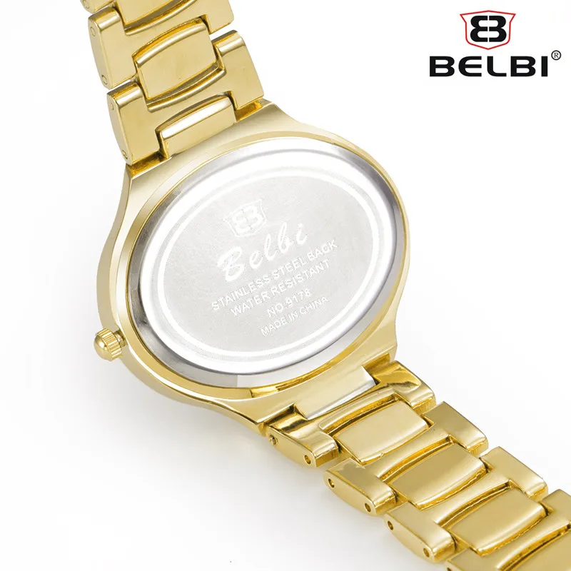 BELBI 2018 Лидер продаж Для женщин часы роскоши леди женские золотистые Наручные