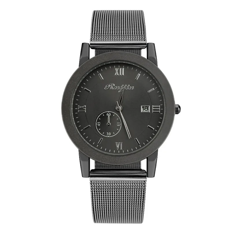 Роскошные классические модные женские мужские наручные часы со стальным