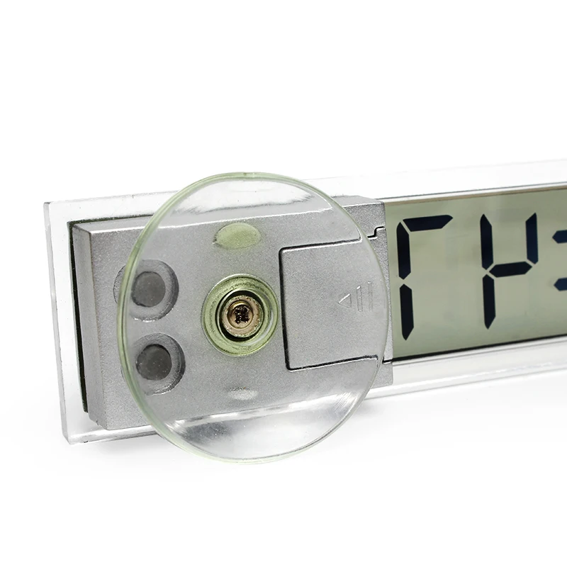 LEEPEE электронные часы для автомобиля Mini прочный прозрачный ЖК дисплей цифровой с