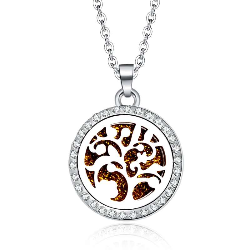 Новый Стиль Циркон Подвески Древо жизни ожерелье для женщин Кристалл Арома