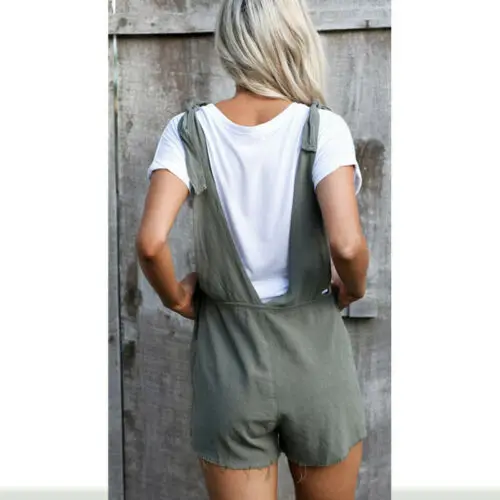 

Women Casual Loose Overalls Jumpsuit Strap Rompers Dungaree Oversized Trousers