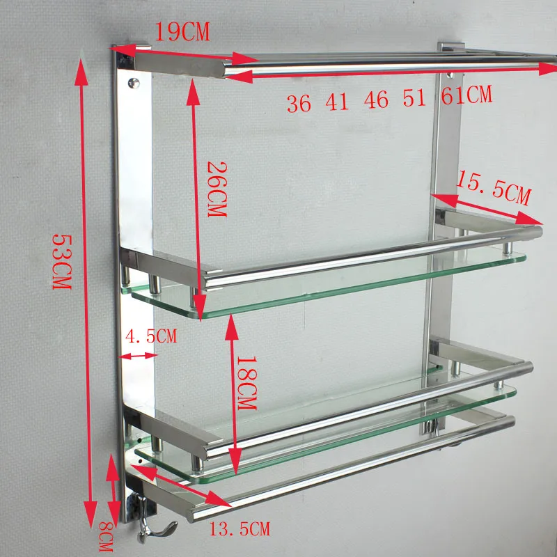 Vidric DIY 304 полки из нержавеющей стали полка для ванной комнаты 4 слоя макияжа с