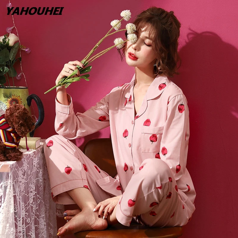 Женская одежда для осени и зимы пижамные комплекты пижамный комплект с круглым