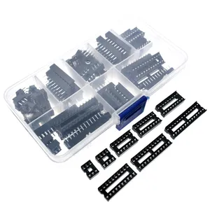 66 шт.лот DIP IC Socket Adapter припаянного типа Socket Kit 6 8 14 16 18 20 24 28-контактный DIP-8 16-контактный разъем DIP8 DIP16 IC