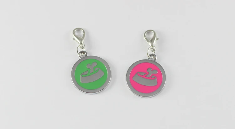 100 шт./лот цветные бирки из нержавеющей стали для домашних животных с