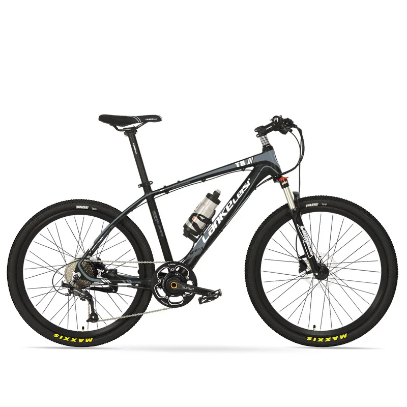 Black Gray T8+ высокое качество 26 дюймов крутой e-велосипед, 6 класс датчик крутящего момента системы, 9 скоростей, масло дисковые тормоза, подвеска вилка - Цвет: Black Gray