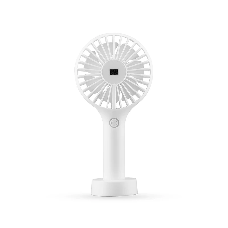 White with Display Портативный мини USB вентилятор кондиционер вентилятор перезаряжаемый дисплей экран стол ручной вентилятор мечты для дома и офиса на открытом воздухе - Цвет: White with Display