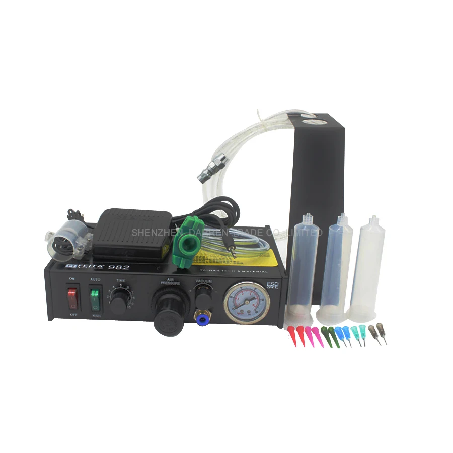 1PC FT-982 Semi-automatic Glue Dispenser Glue Dispenser machine Glue Dispenser Solder Paste Liquid Controller 220V