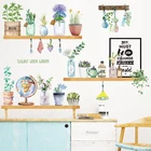 Креативный цветочный горшечный Фотофон для спальни гостиной кухни Съемные Виниловые настенные наклейки художественные фрески