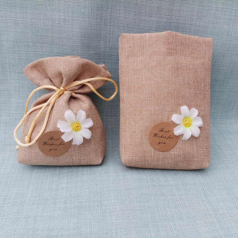 Хлопковые и льняные мешочки китайский сделай сам винтажный пакет для ювелирных