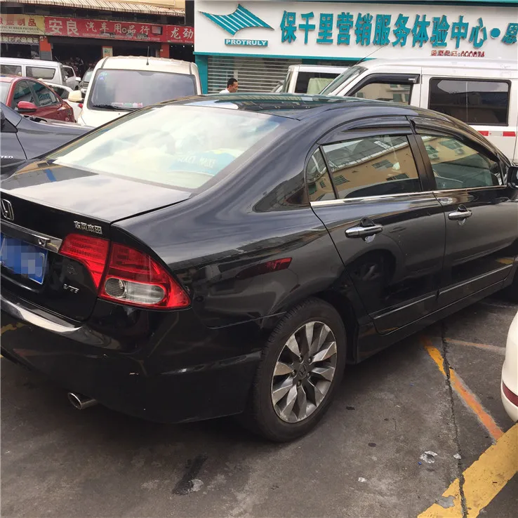 Для Civic Пластик оконный козырек Vent Оттенки Защита от солнца дождь дефлектор гвардии протектор для Honda Civic авто аксессуары 4 шт./компл. 2006-2011
