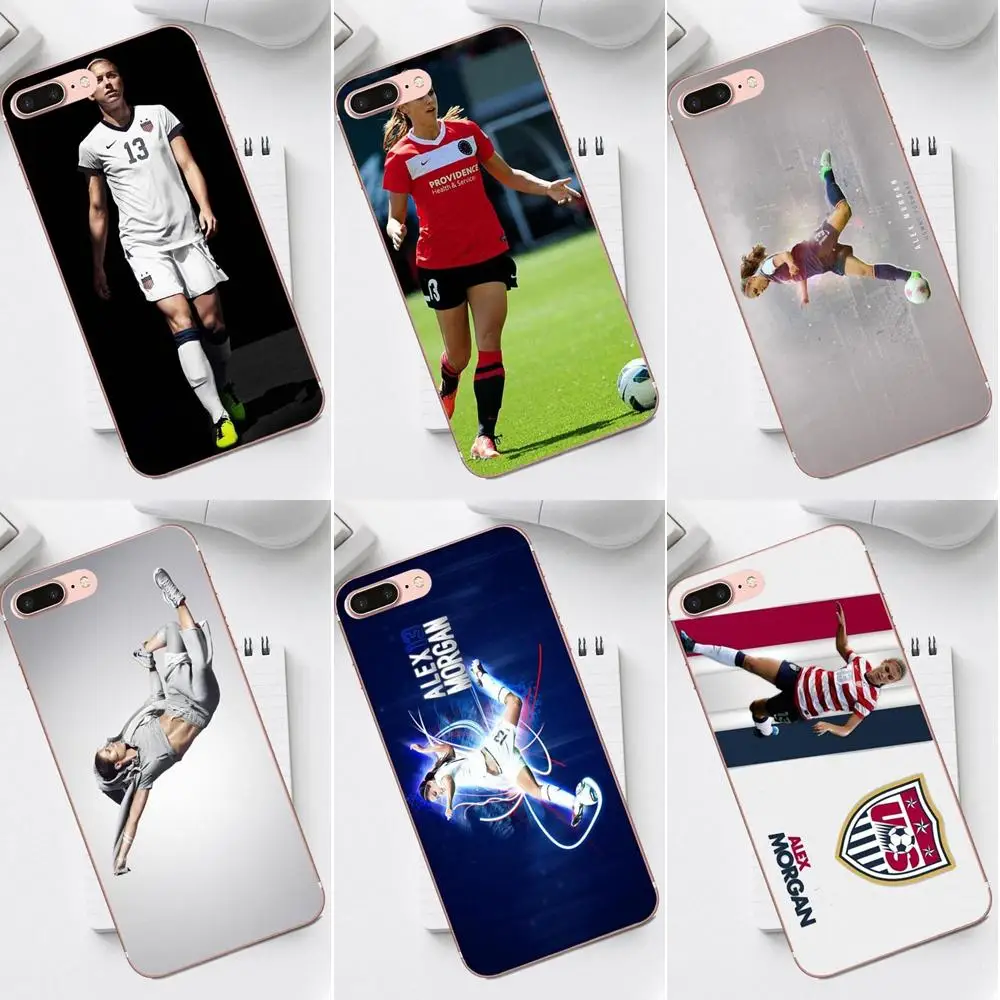Qdowpz TPU узоры для iPhone 4 4S 5 5C SE 6 6S 7 8 Plus X XS Max XR Galaxy A3 A5 J1 J3 J5 J7 2017 Alex Morgan Soccer|Бамперы| |