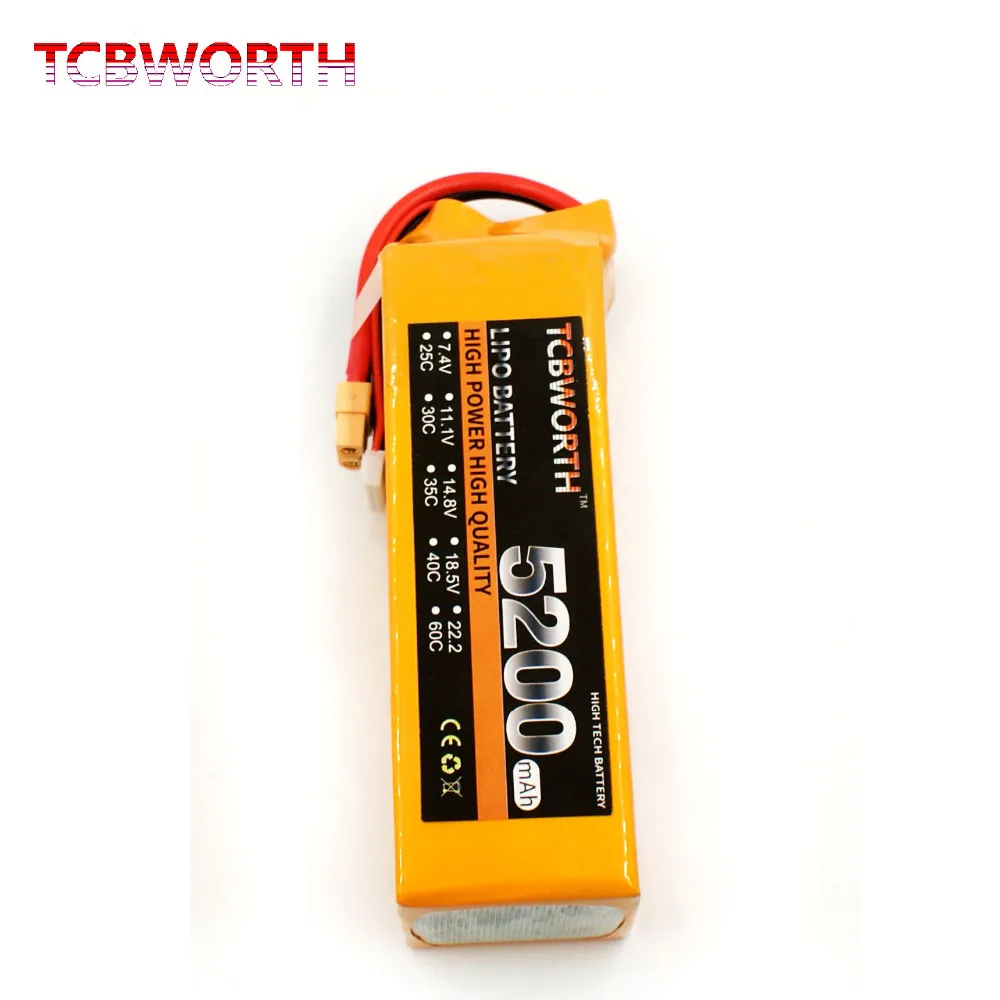 Батарея TCBWORTH RC LiPo 6S 22 2 V 5200mAh 30C Дрон для радиоуправляемого самолета квадрокоптера