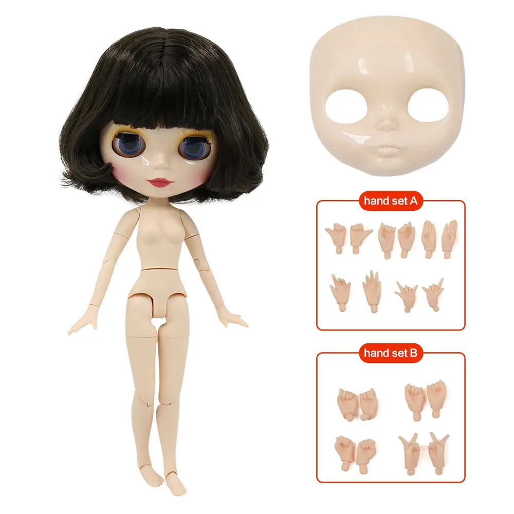 Joint body doll Blyth кукла ледяная фабрика шарнирное тело DIY обнаженные игрушки BJD модные куклы девочка подарок Специальное предложение Горячая Распродажа с лицом оболочки ручной набор A& B - Цвет: Joint body doll