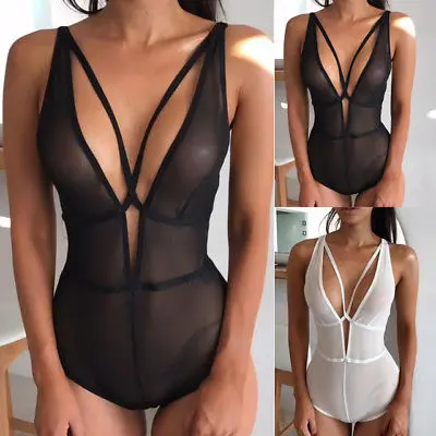 Сексуальное женское нижнее белье горячее кружевное Прозрачное миди Женское боди