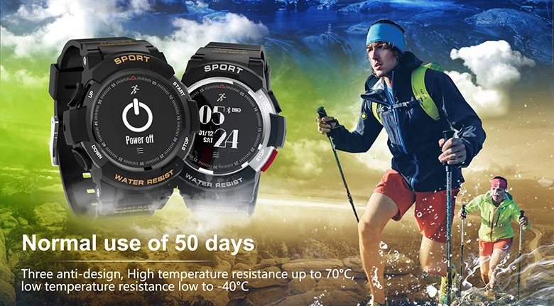 № 1 F6 Smartwatch NRF51822 чип IP68 водонепроницаемый трекер сна дистанционного Камера персональный мониторинг показателей здоровья BT 4,0 Смарт-часы для мужчин