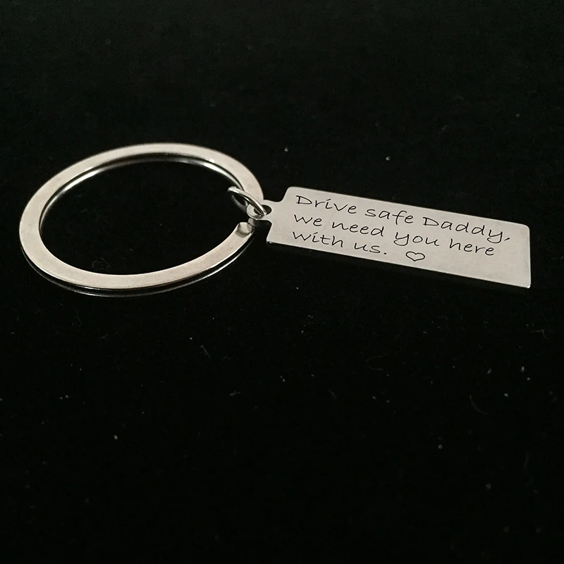 Брелок с лазерной гравировкой на заказ безопасный папа мы нужны вам здесь нами